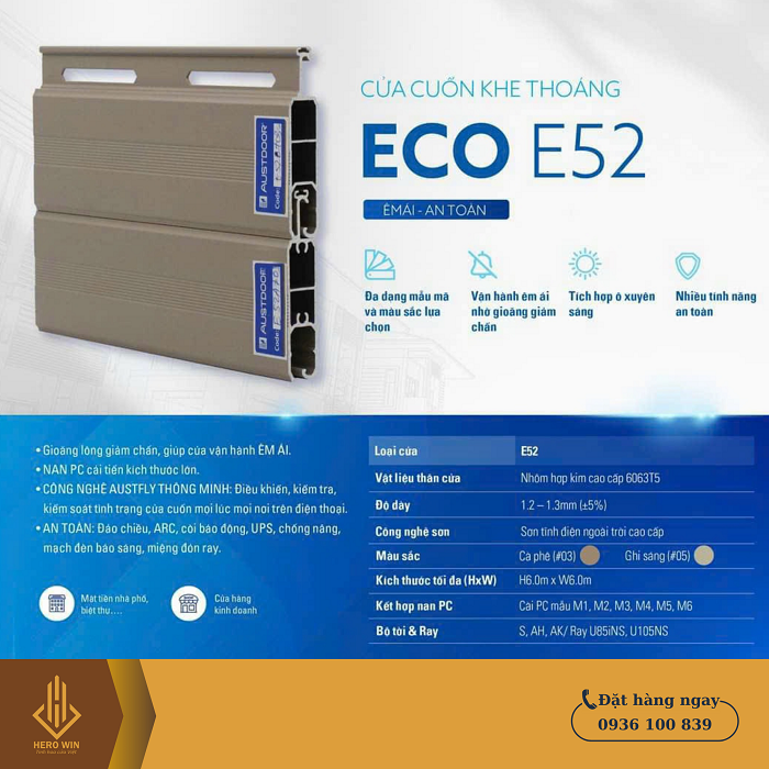 Cửa cuốn AUSTDOOR ECO E52