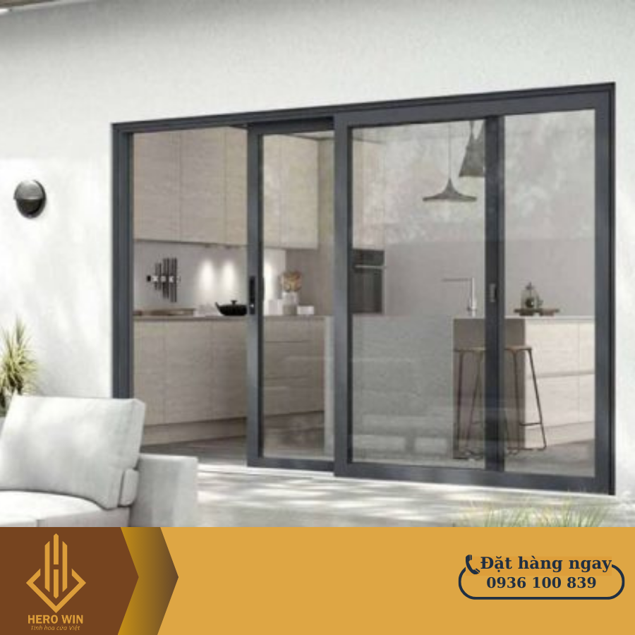 CỬA NHÔM kogen 3 ray.